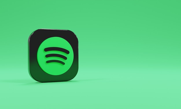 3D-rendering pictogram logo Spotify realistisch