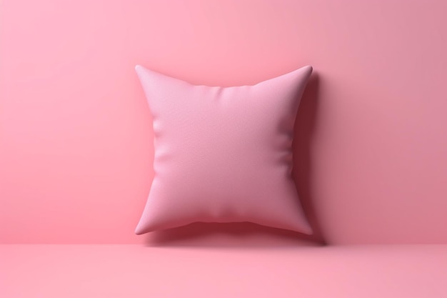 Photo 3d rendering pillow mockup