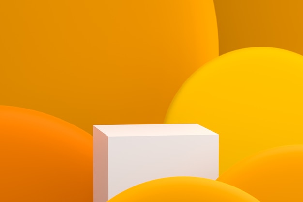 3D rendering of podium on an abstract background