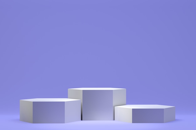 3D-рендеринг, подиум минимальный абстрактный фон для презентации косметической продукции, абстрактные геометрические фигуры