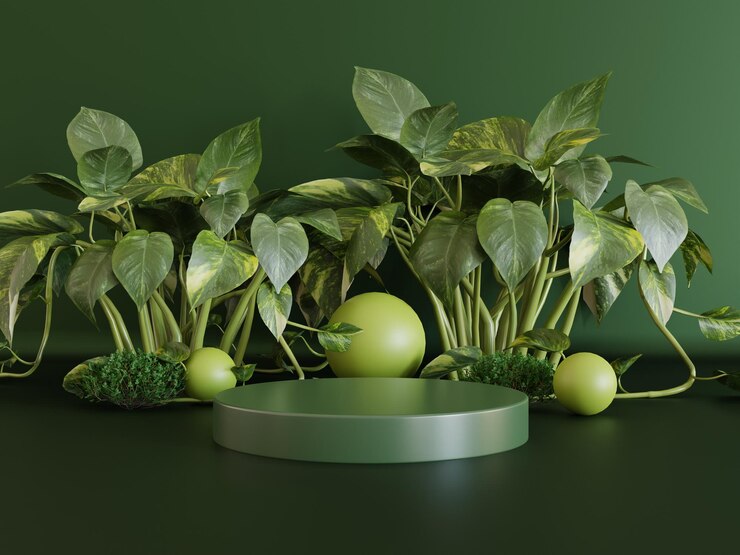 3d-рендеринг макета подиума для презентации продукта Premium Фотографии