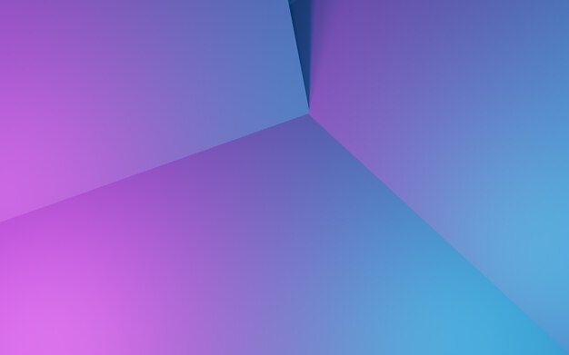 3d rendering of purple and blue abstract geometric background Advertising Cyberpunk Technology