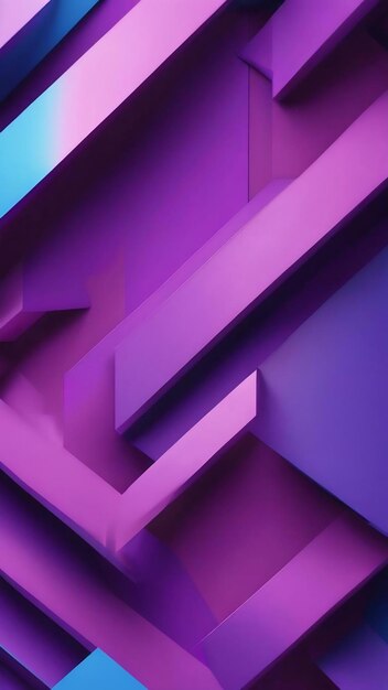 3d rendering of purple and blue abstract geometric background scene for advertising technology