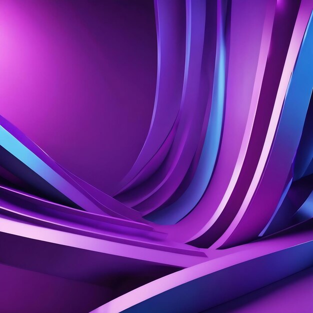 3d rendering of purple and blue abstract geometric background scene for advertising technology