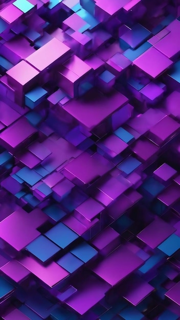 3d rendering of purple and blue abstract geometric background technology sci fi illustration