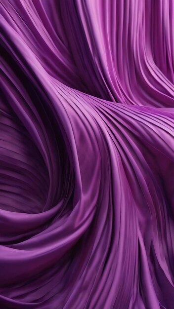 3d rendering of purple pleats and swirls