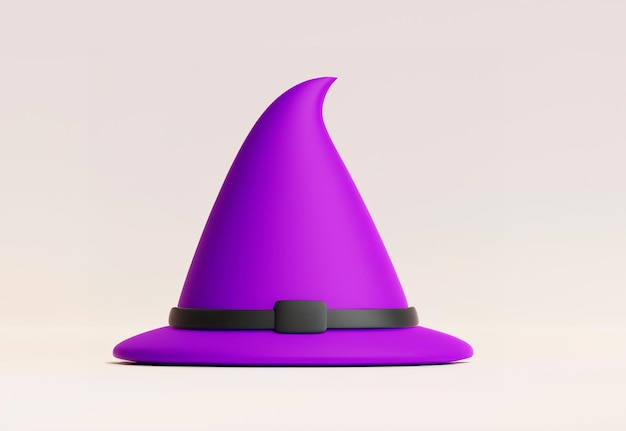 3D rendering of purple witch hat