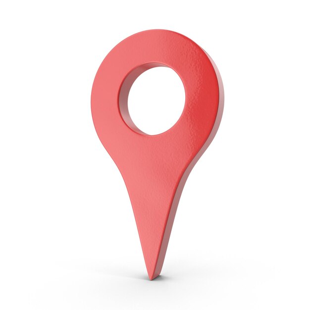 3D Rendering Realistic Location map pin GPS pointer red markers GPS location symbol maps navigation