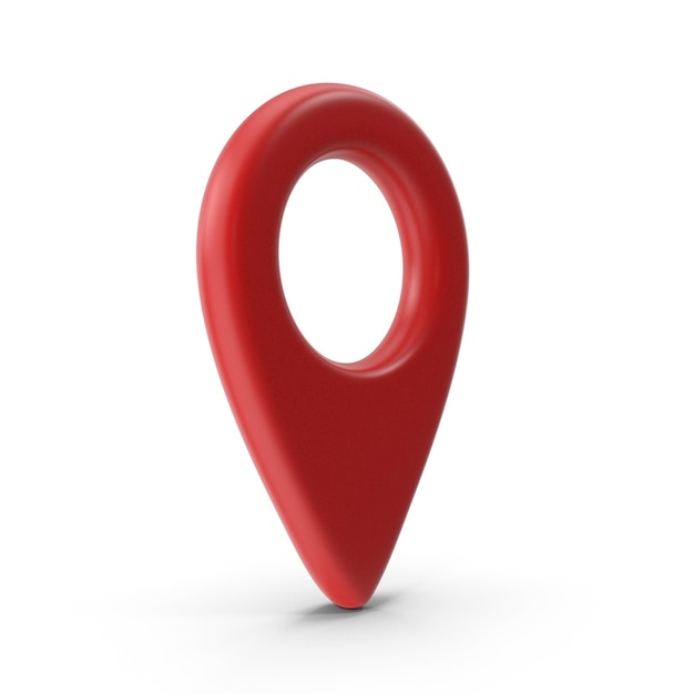 3D Rendering Realistic Location Red map pin GPS pointer markers GPS location symbol maps navigate