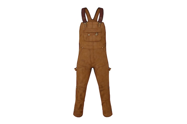 3d rendering realistic overalls clothing