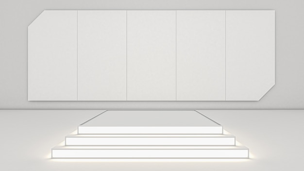 3d rendering of rectangle podium for show product