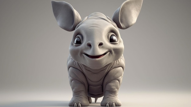 A 3d rendering of a rhinoceros