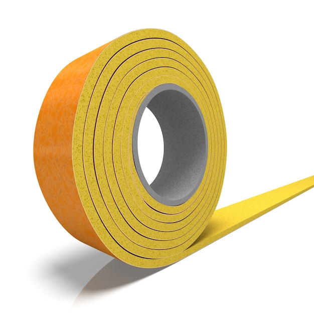 Photo 3d rendering of a roll of insulation tape