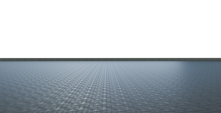 Photo 3d rendering roof top balcony on white background