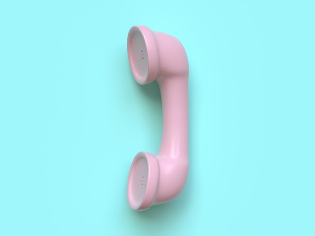 3d-rendering roze telefoontechnologie