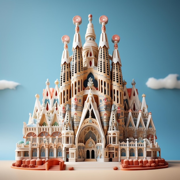 3d rendering of The Sagrada Familia