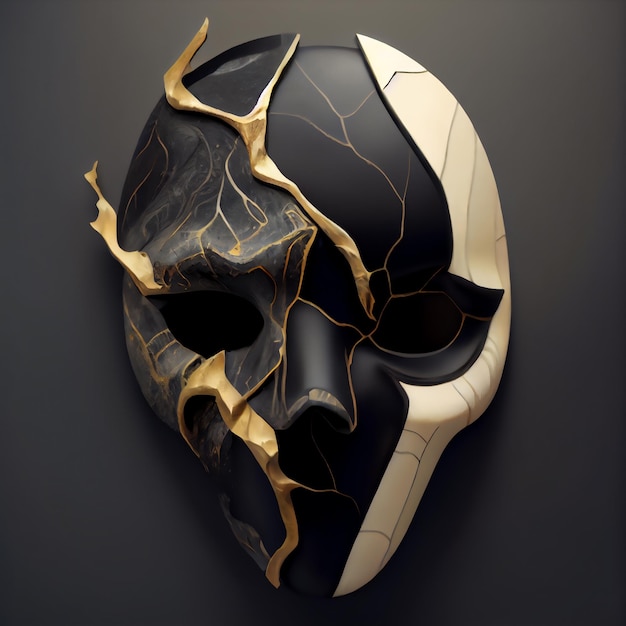 3D-рендеринг страшной маски для лица
