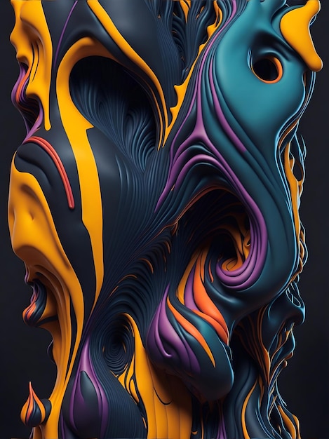 3D-rendering schattige abstracte vorm