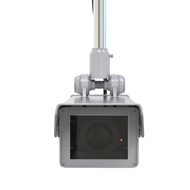 3d rendering security camera or cctv camera on ceiling