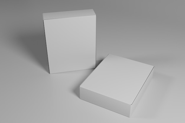 3d rendering set box packaging