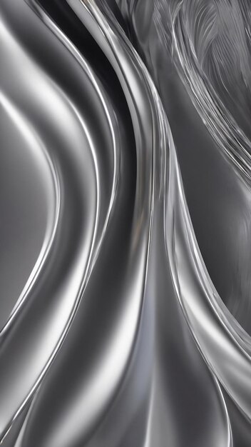 3d rendering of silver curved lines with highend textured background