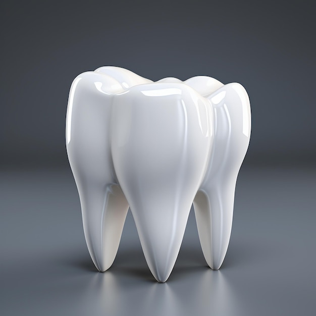 3D rendering of a single tooth