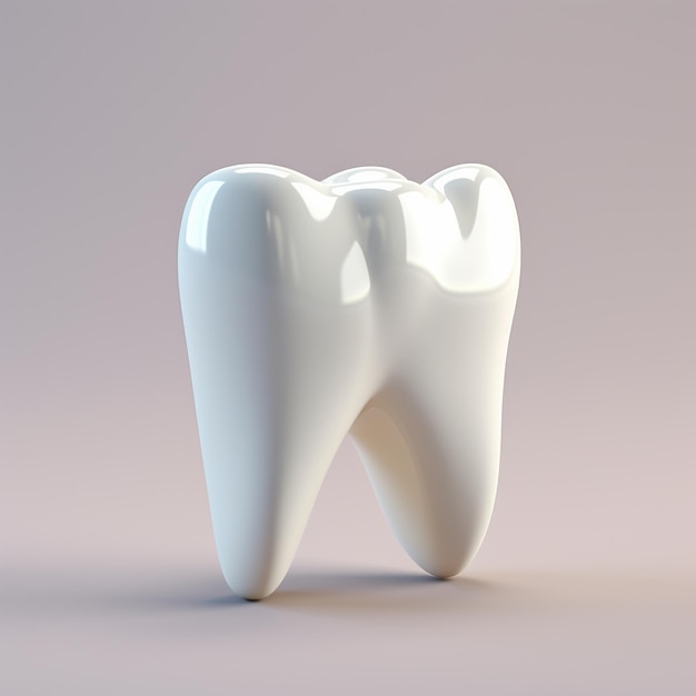 3D rendering of a single tooth