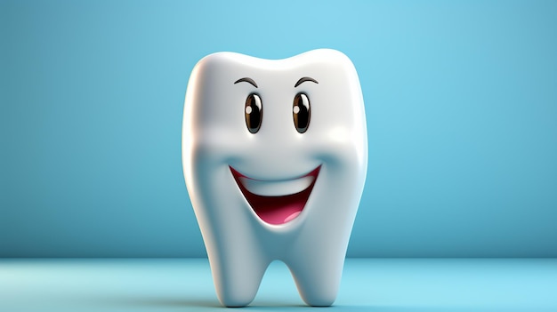 3D rendering of a single tooth