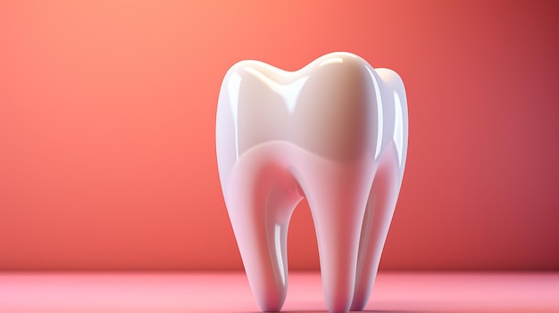 3D rendering of a single tooth