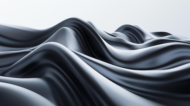 3D rendering of a smooth flowing surface with soft rolling hills