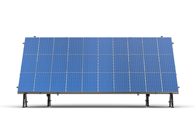 3d rendering solar panel on white background