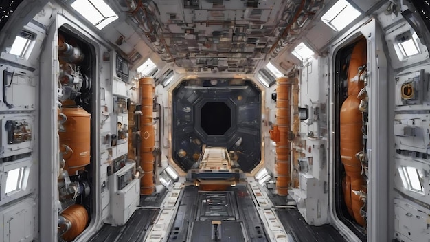 3d rendering space shuttle interior