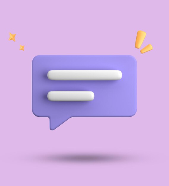 3d rendering of speech bubble 3D pastel chat icon set Set of 3d speak bubble