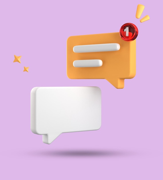 3d rendering of speech bubble 3d pastel chat icon set set of 3d speak bubble