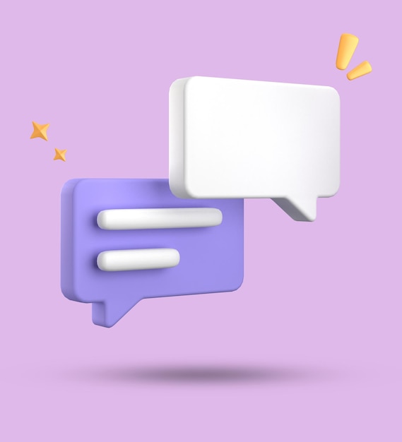 3d rendering of speech bubble 3d pastel chat icon set set of 3d speak bubble