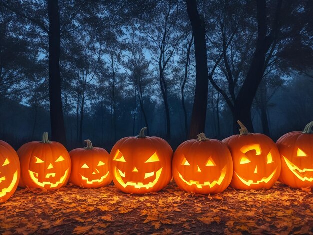 3D-rendering spookpompoen op Halloween-achtergrond