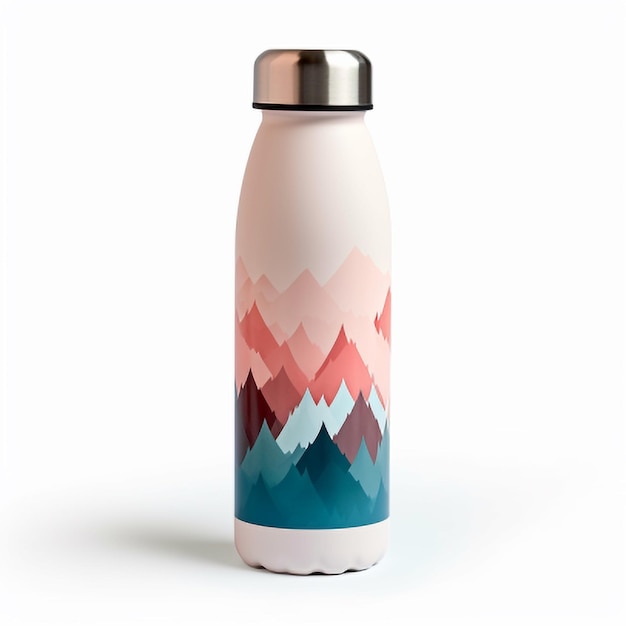 3D rendering of a sports bottle isolated on a white background