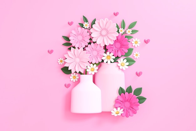 3d rendering of spring wallpaper