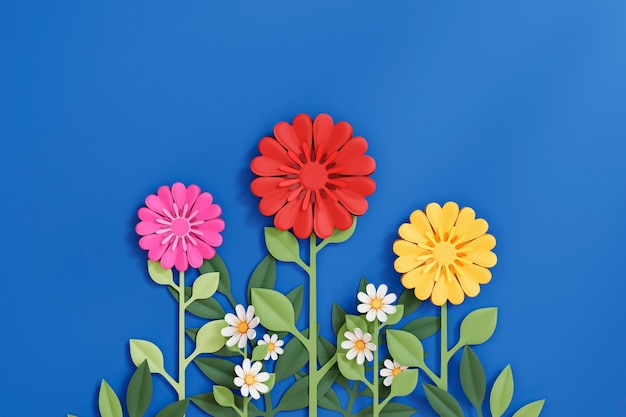 Photo 3d rendering of spring wallpaper