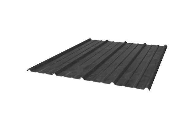 3d rendering stainless steel sheet metal roof tile