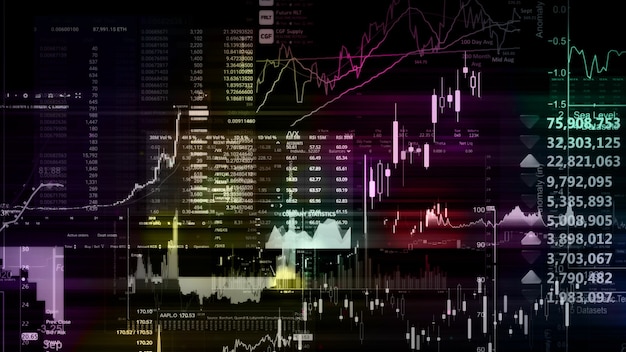 chess game on board indicators chart forex and graph stock market finance  investment business digital marketing finance concept Stock Photo - Alamy