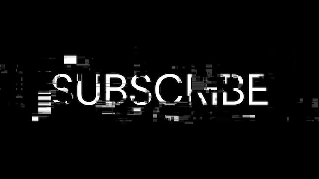 3D-рендерирование подписного текста с экрановыми эффектами технологических сбоев