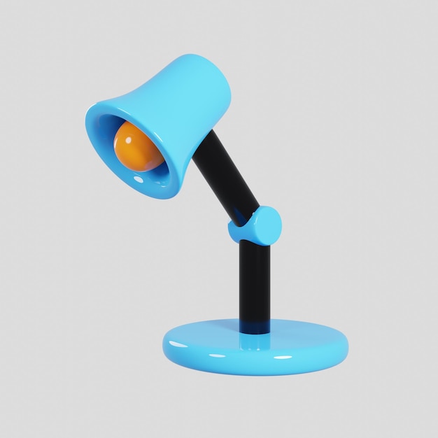 3D-rendering tafellamp pictogram Onderwijs teken pictogram concept 3d illustratie