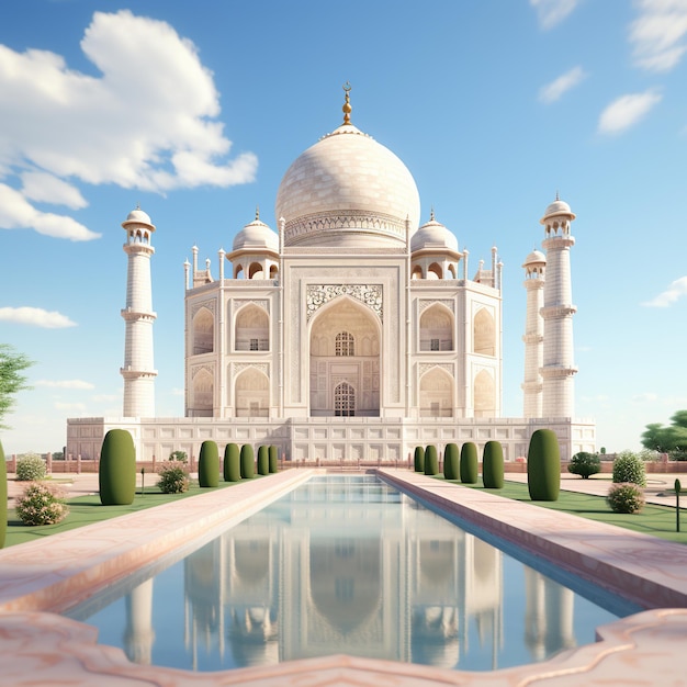 3d rendering of The Taj Mahal