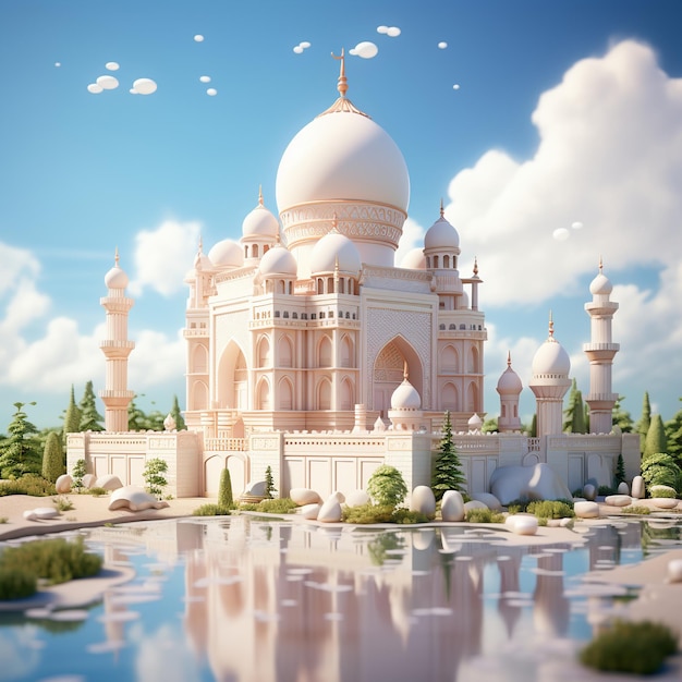 3d rendering of The Taj Mahal