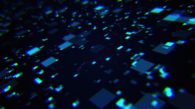 技術とデータ処理の 3 d レンダリング コンピューター生成された現代の情報の背景