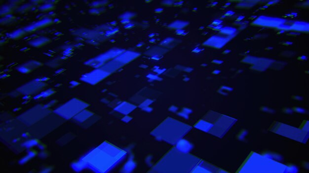 技術とデータ処理の 3 d レンダリング コンピューター生成された現代の情報の背景