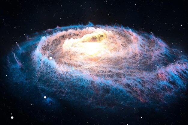 Фото 3d-рендеринг великолепной спиральной туманности фон вселенной