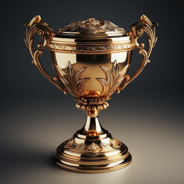 3d rendering trophy on isolated background