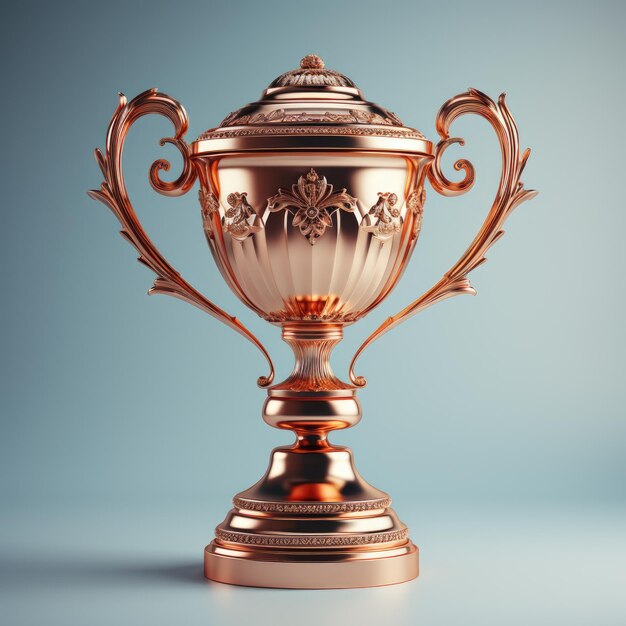 3d rendering trophy on isolated background